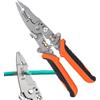 Generic Pinza spelafili professionale - Pinza spelafili 12 in 1, pinza crimpatrice | Strumento di crimpatura filo con manico antiscivolo, strumento spelafili facile da maneggiare per morsetto, professionale e