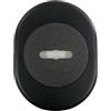 effedielle BOCCHETTA ROSETTA PER PORTA PORTONE BLINDATO IN ALLUMINIO NERO F5 E INTERNO IN NYLON NERO (TONDA FORO DOPPIA MAPPA)