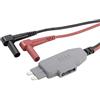 VOLTCRAFT Adattatore per misurazioni [ Spina con fusibile piatto - Spina a listello 4 mm] Guaina isolante VOLTCRAFT MS-4 Nero/Ros