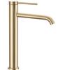 Rea - Rubinetto Da Lavabo Gold Brush Miscelatore Monocomando Da Bagno In Ottone Rubinetto Regolabile Caldo E Freddo (Oro) 20x4x29,5cm