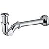 Inbagno Sifone di Scarico per bidet sospeso, Acciaio Cromato, attacco universale 11/4