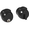 inferramenta Serratura con Pomolo PremiApri e Chiave Tipo Meroni - Sicurezza per Porte in Legno, Metallo, Alluminio o Vetro (Nero)