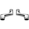 BiaoTeng Adattatore Rubinetto Bagno,Raccordo A Gomito Ottone,Raccordo Eccentrico Rubinetto,Adattatore 3/4 1/2 Tubo Acqua,Raccordo Eccentrico Wc,Cromato A