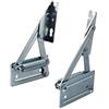 Gedotec panca ad angolo cerniera supporto ribaltabile ribaltabile piastre supporto | Rivestimento panca molla | Peso della piastra fino 8 kg | Acciaio zincato | 1 paio pettorali (sinistra + destra)