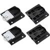 IWOWHERO Rullo Cuscinetti Scorrevole e in per Porta Nera Set 4 Pezzi Movimento Resistente Ruote Superiori e Inferiori Armadio