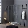 Kiamami Valentina - Box doccia angolare scorrevole 70x100 cm cristallo trasparente | Luna