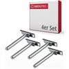 Gedotec Nova Pro - Supporto per mensole regolabile, 4 pezzi, invisibile, supporto per mensole in ferro zincato, supporto per mensole per montaggio a parete