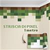 AdesiivoStudio Pixel Block Border Wall Decal for Boys Room - Gaming Art per camera da letto - Adesivi da parete a tema videogiochi per giovani giocatori e fantastiche camere da letto