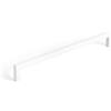 Gedotec Maniglia a barra lunga | DER U | Maniglia per mobili bianco opaco Lunghezza: 200 mm - Distanza di foratura: 192 mm | 1 pezzo | Maniglia a binario per cucina con accessori