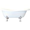 ONDÉE - Vasca RETRO 1900 - vasca freestanding con zampe di leone - stile vittoriano - 170x75cm - Acrilico - rinforzato spessore 12mm bianco - Capacità 110L - Sifone incluso - Senza rubinetteria