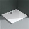 Mai & Mai Piatto Doccia Antiscivolo con Piletta 75x80x4cm, Piatto Doccia Rettangolare Lucia02AR in Acrilico incl. Piletta di Scarico (AL01), Bianco