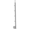 Sellon24® Pali in acciaio inox Ø 42,4, altezza 900 mm, con 4 supporti trasversali Ø 12,0, ringhiera V2A, balcone laterale, tubo rotondo per terrazze, piastra di supporto