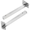 DSWZLQDXB 2 pezzi Staffe per Mensole Flottanti Acciaio inossidabile,Reggimensola Nascosta,Supporto per Mensole Tubo quadrato,Mensole GalleggiantiPer Decorazione Della Casa (450mm,silver)