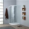 Kiamami Valentina - Box Doccia Semicircolare Con Profili Bianchi 80X80 Cm | Venere