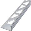 Dalsys Profilo per piastrelle Profilo per piastrelle in acciaio inossidabile Profilo a L lucido 2m x 8mm, Profilo per piastrelle