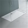 Mai & Mai Piatto Doccia con Piletta 70x120x4cm, Piletta di Scarico (AL02) | Piatto Doccia Rettangolare Faro2 in Acrilico, Bianco