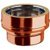 Brico Kit - Adattatore mono (M) - doppia (F) (raccordo caldaia) doppia parete rame coibentata lana minerale - Diametro: 150mm