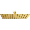 Balneo Soffione Doccia Fisso in Oro Lucido - Grande in Acciaio Inossidabile AISI 304 - Getto a Pioggia Rilassante e Uniforme - 250x250 mm - 7 Colori Disponibili - Modello CASCADE 2