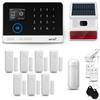 HUXGO® HXA003 Allarme casa senza fili WiFi + GSM 4G con wireless Sirena solare| Kit allarme con 1x rilevatore di movimento, 7x sensori per porte e finestre, telecomando | Compatibile con TUYA