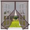 WHXQSH Zanzariera Magnetica Finestra 140x140cm,Tenda Zanzariera Magnetica Anti Zanzare Insetti Chiusura Automatica,Rete Superfine Autoadescante per Porte e Finestre,Marrone