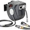 Tubiaz Avvolgitubo ad aria compressa, 20 m, attacco automatico da 1/4, tubo dell'aria in PVC, montaggio a parete, per compressore e officina