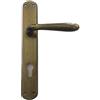 effedielle MANIGLIA PER PORTA SIDNEY 1126 P IN MARITECH BRONZO GRAFFIATO, FORO CILINDRO YALE, CON PLACCA INTERASSE MM.85 COMPLETA PER UNA PORTA DENTRO+FUORI, CON MOLLA DI RITORNO VITI DI FISSAGGIO COMPRESE