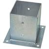 Unifix Staffa di ancoraggio a bussola per pali quadrati 16x16cm. Supporto per palo con base 22x22cm, con 4 fori per viti. Boccola porta palo in acciaio