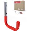 Gedotec Supporto a parete - Gancio a parete da avvitare in acciaio zincato gommato | MONO | 6 ganci per elettrodomestici Lunghezza: 150 mm incl. materiale di fissaggio | Gancio multiuso in metallo