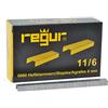 Regur Clip REGUR tipo 11 a filo piatto zincata - 5.000 pezzi di lunghezza 11/6 mm - punti metallici per il fissaggio di fogli, carta, cartone, tessuti e molto altro