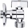 ZENZERO® - RUBINETTO A SFERA in OTTONE - Valvola Ad Angolo - Con Rosetta - Per lavatrice - Attacco 1/2 - Uscita 3/4 - Pezzi 1