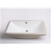 GT-LUX Lavabo lavandino lavello da incasso in ceramica bianca quadrato | rotondo ovale (Rettangolare - YH3110)
