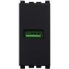 A2ZWORLD Modulo Caricatore USB Da Muro 5V 2,1A Nero Compatibile Con Vimar Arke