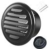 Generic Griglia Aerazione Tonda Nero, Griglia Di Ventilazione In Acciaio Inox 304, Con Rete Per Insetti, Copertura Per Griglia Di Ventilazione, Per Circolazione Dell'aria(80 mm/3.2 in)