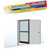 Sangiorgio Zanzariera porta battente 100x240cm riducibile marrone telaio alluminio 0951