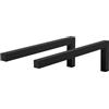 ML DESIGN modern living ML-Design Set di 2 Staffe a Muro Design ad L 450 x 150 mm in Acciaio Nero Supporti per Scaffali Aperti Mensole Telaio Lavabo Bagno Scrivania Mobili Reggimensola da Parete incl. Materiale di Montaggio