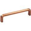 Gedotec Design H10302 - Maniglia per cassetto, stile vintage, 128 mm, in ottone rustico, per cucina, stile rustico, manico ad arco in stile rustico, spazzolato, 1 pezzo, Rame opaco