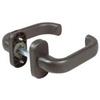 IBFM Maniglia per porte in resina nera con molla, 5 cm, moderna, serratura semplice, alluminio lucido