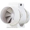 Vents TT-150 - Ventola di aspirazione in linea, a flusso misto, 1 unità da 150 mm, colore: bianco