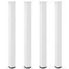 vidaXL Gambe per tavolo da bar 4 pz bianche 90-92 cm in acciaio