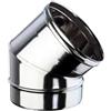 Brico Kit - Gomito a 45° mono parete acciaio inox - Diametro: 130mm