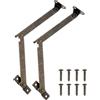 QUARKZMAN 2Pcs Cerniere Di Supporto Per Coperchio Pieghevoli Da 4.3, Cerniere A Sollevamento, Cerniere In Ferro Rotabili A 180 Gradi Con Viti Per Scatole In Legno, Cassette Gioielli, Bronzo