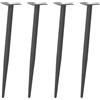 vidaXL Gambe per Tavolo Consolle Forma Conica 4 pz Antracite 72-73 cm Acciaio