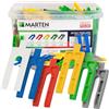 MARTEN Set di cunei in plastica da 1 a 6 mm, piastre di livellamento in diversi colori - robuste distanziali per il montaggio di finestre e porte, cartongesso e pannelli per terrazze