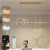 doporro Lampadario a Sospensione LED 100cm, Lampada Lineare da Soffitto 38W 6240LM, 3 Colori di Luce, Altezza Regolabile, Finitura Dorata, per Sala da Pranzo, Soggiorno, Cucina - Alivetta2256