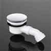 doporro Set di Scarico per Piatto Doccia Ø90 mm con sifone Antiodore, Filtro Capelli, Copertura Cromata, Scarico Doccia Extra Piatto con Uscita Ø45 mm - AL02