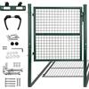 Randaco Cancello da Giardino staccionata, 150x100cm Cancello da Giardino in Acciaio Zincato Cancello per Recinzione, Robusto e Durevole, Serratura di Qualità, Maniglia e 3 Chiave, Verde