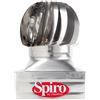 Spiro Un'idea Senza Fumo Spiro, Comignolo Eolico Base Quadrata ad Incastro, Acciaio Inox AISI 304, cm 37x37