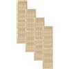 DecoMeister Porte a Lamelle in Legno 394x1700 mm Confezione da 4 - Porta Lamella Pino Massiccio - Anta per Armadio a Persiana Aperta - Frontali Mobili e Antine per Guardaroba - Legno Naturale Grezzo