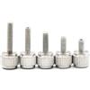 TULDYS 5-100 Pz Viti a testa zigrinata a grana dritta M2 M2.5 Bulloni con manopola in acciaio inossidabile for calibri a corsoio Lunghezza 4-12mm(M2.5 X 10mm,5 Pcs)