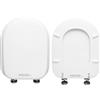 HYDRO HOME Tavoletta Wc Compatibile con CANOVA CATALANO, Copriwater In Legno Rivestito Con 2 mm Di Resina,Tavoletta Wc Con Cerniere Fissaggio Dal Basso MADE IN ITALY